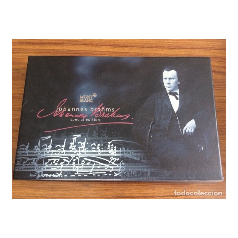 MONT BLANC.EDICION ESPECIAL JOHANNES BBRAHMS.CAJA CON REPUESTO DE ROLLER BALL, LIBRITO Y DIAPASON.