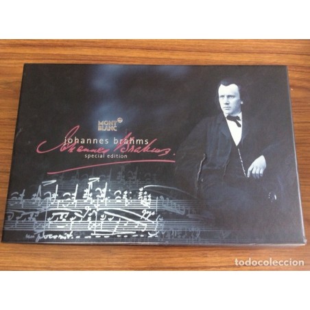 MONT BLANC.EDICION ESPECIAL JOHANNES BBRAHMS.CAJA CON REPUESTO DE ROLLER BALL, LIBRITO Y DIAPASON.