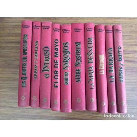 OBRAS DE VICENTE BLASCO IBAÑEZ-10 NOVELAS-PLAZA Y JANES-AÑO 1976.