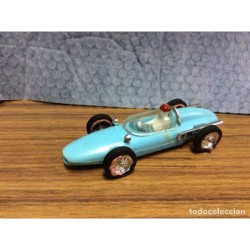 KUXAN-CAR.COCHE DE CARRERAS-AÑOS 60-REFERENCIA 102- MOTOR FRICCION FUNCIONANDO-CAJA ORIGINAL.