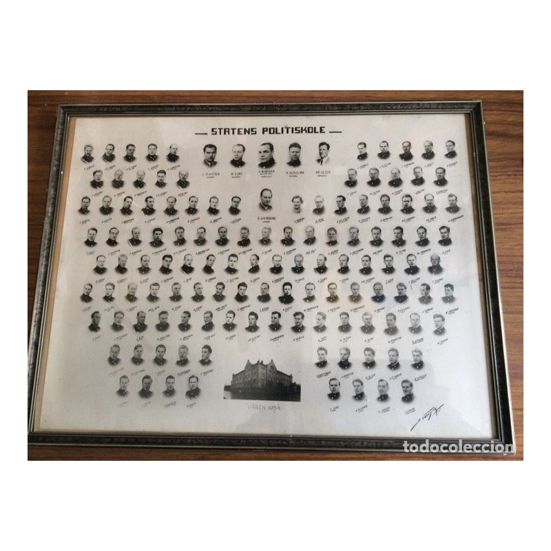 DINAMARCA-ORLA ESCUELA POLICIA ESTATAL DEL AÑO 1954-CON EL EDIFICIO DE POLICIA ESTATATAL DE VÅREN.