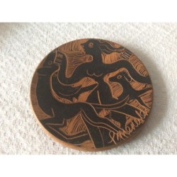 PEDRO MERCEDES. CUENCA. PLATO DE CERAMICA. UNICO Y EXCLUSIVO. FIRMADO.