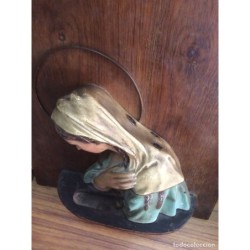VIRGEN MARIA-TALLA SOBRE MADERA-CON LUZ.