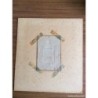 ESCUDO DE ESPAÑA-FRANCO-ENMARCADO EN PIEL-EN RELIEVE-ORIGINAL ANTIGUO-