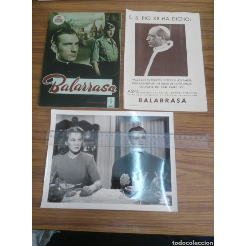 CINE - BALARRASA-LIBRITO GUIA CIFESA-LIBRITO DE PIO XXI CRITICA-FOTOGRAFIA ORIGINAL DE LA PELICULA.