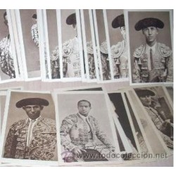 TOREROS, CURRO MELOJA. COLECCIÓN COMPLETA DE 106 POSTALES ANTIGUAS .
