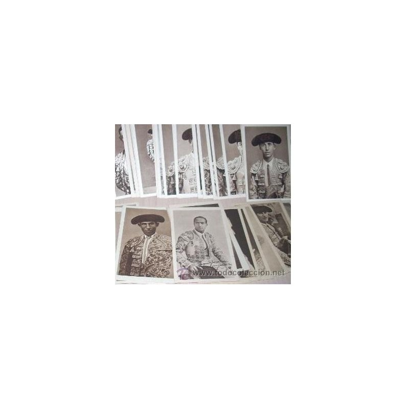 TOREROS, CURRO MELOJA. COLECCIÓN COMPLETA DE 106 POSTALES ANTIGUAS .