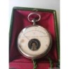 AMPERIMETRO ANTIGUO-AMPERE LAMPE METRE-CUERPO CILINDRICO ACERO MACIZO.