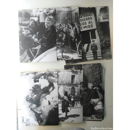 GUERRA CIVIL ESPAÑOLA-REPORTAJE GRAFICO-26 FOTOS EN CARTULINA.