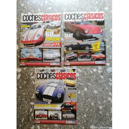 COCHES CLÁSICOS-REVISTA AUTOMÓVIL CLÁSICO - 3 REVISTAS.