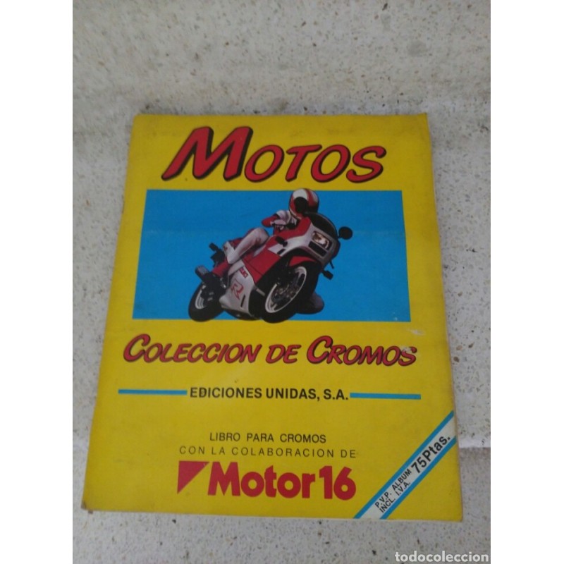 MOTOS-MOTOR 16-ALBUM COMPLETO-180 CROMOS-EDICIONES UNIDAS-AÑO 1987.