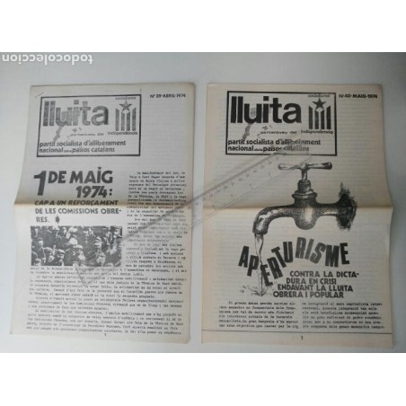 LLUITA-2 PERIODICOS CLANDESTINOS EPOCA DICTADURA PROCLAMANDO SEPARACION CATALANA.