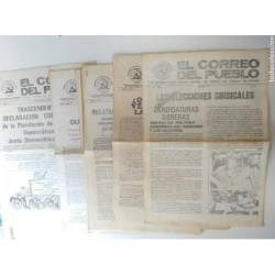 EL CORREO DEL PUEBLO-ORGANO CENTRAL DEL PARTIDO DE TRABAJO DE ESPSÑA-7 NUMEROS.