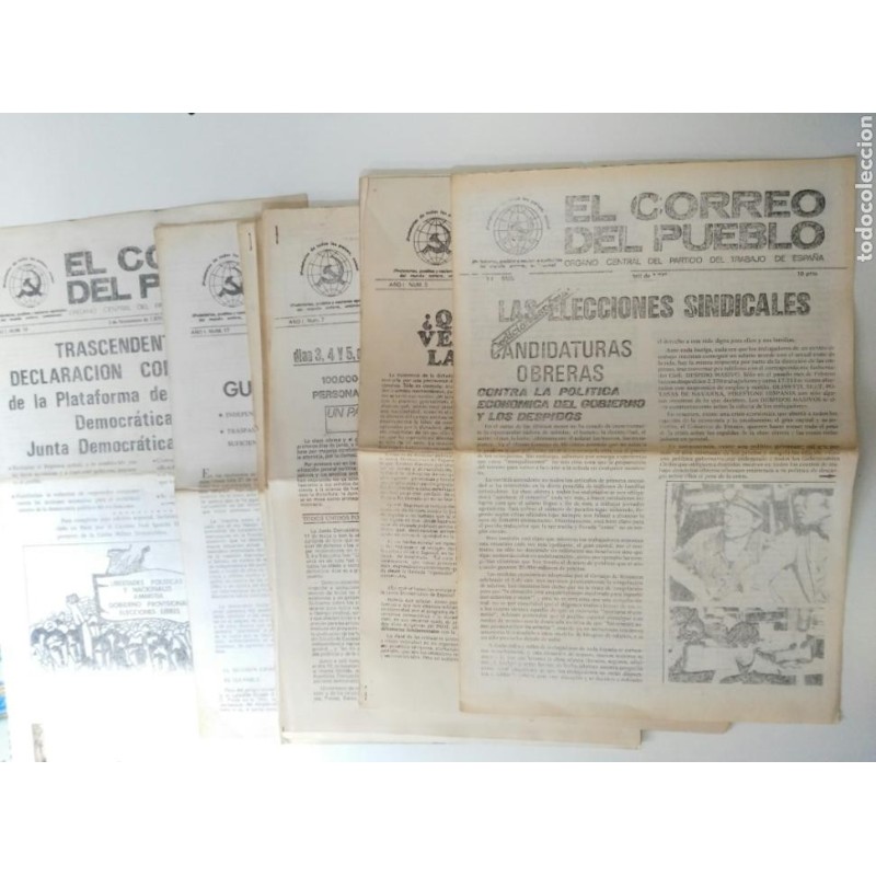 EL CORREO DEL PUEBLO-ORGANO CENTRAL DEL PARTIDO DE TRABAJO DE ESPSÑA-7 NUMEROS. EL CORREO DEL PUEBLO-ORGANO CENTRAL DEL PARTIDO DE TRABAJO DE ESPSÑA-7 NUMEROS.
