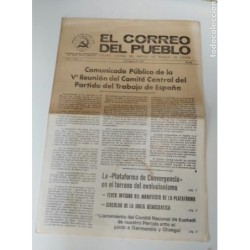 EL CORREO DEL PUEBLO-ORGANO CENTRAL DEL PARTIDO DE TRABAJO DE ESPSÑA-7 NUMEROS.