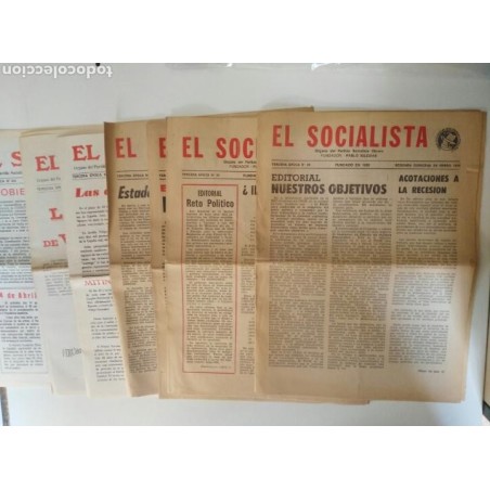 EL SOCIALISTA-ORGANO DEL PARTIDO SOCIALISTA OBRERO-7 NUMEROS.