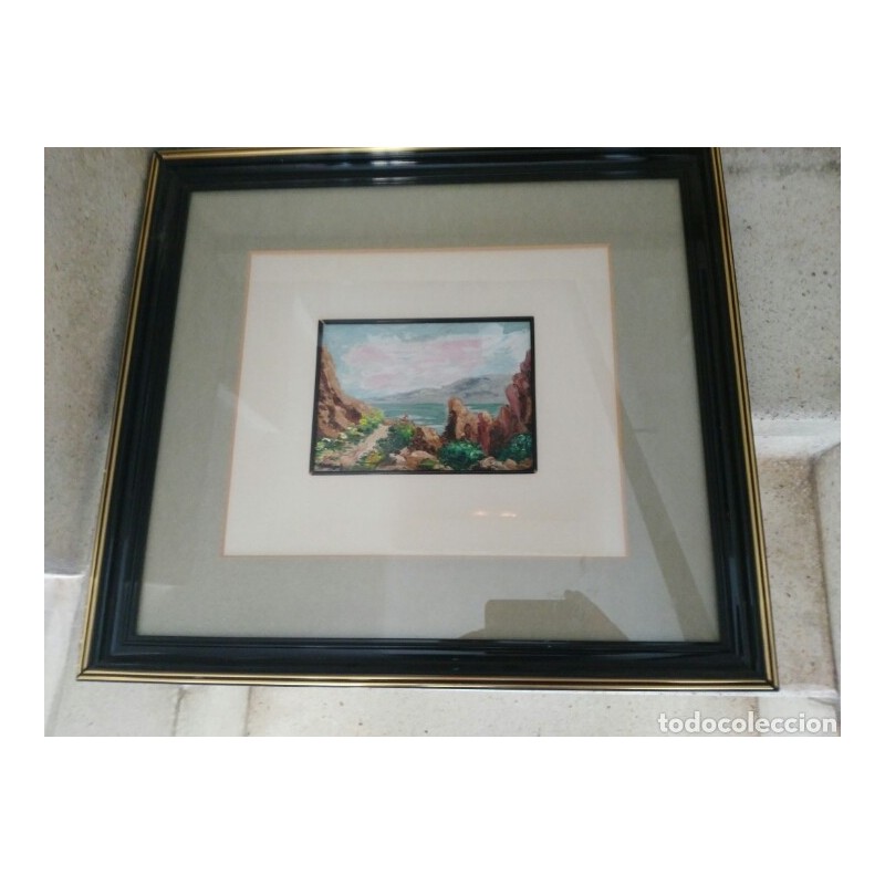 ÓLEO A PALETA-ENMARCADO-FIRMADO