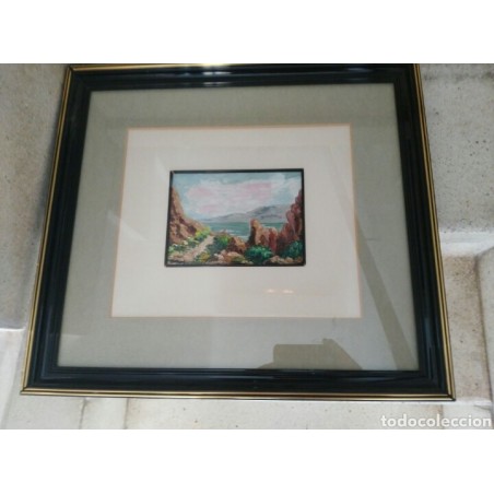 ÓLEO A PALETA-ENMARCADO-FIRMADO