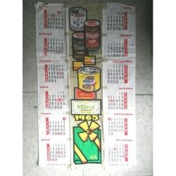 NESTLE-4 CALENDARIOS EN TELA.
