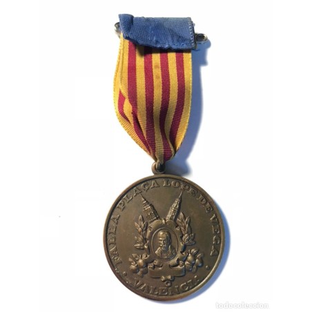 VALENCIA-FALLA PLAZA LOPE DE VEGA-XXV ANIVERSARIO (1967-1992)-COMISION INFANTIL-MEDALLA.