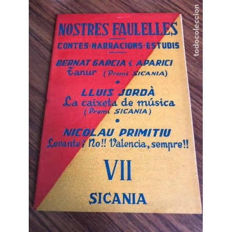 NOSTRES FAULELLES-CONTES-NARRACIONS-ESTUDIS-EDITORIAL SICANIA-AÑO 1961.