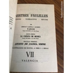 NOSTRES FAULELLES-CONTES-NARRACIONS-ESTUDIS-EDITORIAL SICANIA-AÑO 1961.