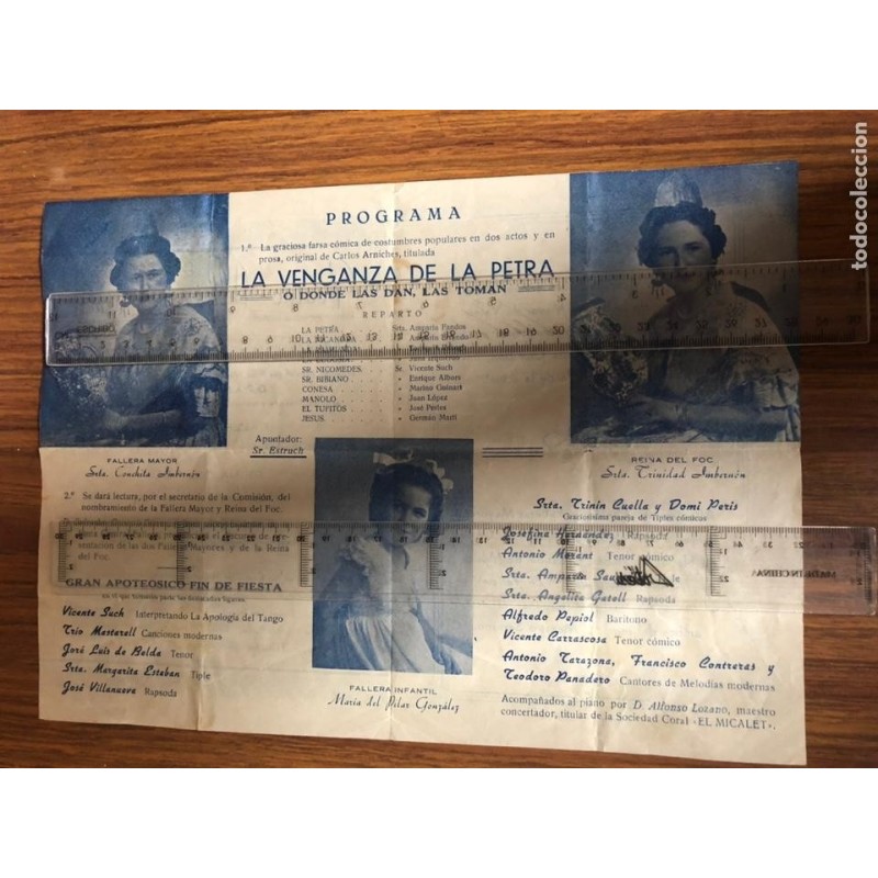 FALLERA MAYOR VALENCIA-FALLAS 1946-PROGRAMA DE FIESTAS EN EL TETRO ALKAZAR-GRAN VELADA. FALLERA MAYOR VALENCIA-FALLAS 1946-PROGRAMA DE FIESTAS EN EL TETRO ALKAZAR-GRAN VELADA.