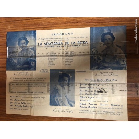 FALLERA MAYOR VALENCIA-FALLAS 1946-PROGRAMA DE FIESTAS EN EL TETRO ALKAZAR-GRAN VELADA.