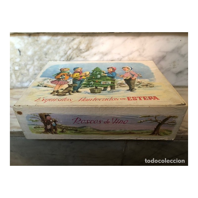 MANTECADOS ESTEPA-CAJA ANTIGUA AÑO 1961.