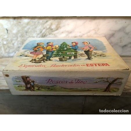 MANTECADOS ESTEPA-CAJA ANTIGUA AÑO 1961.