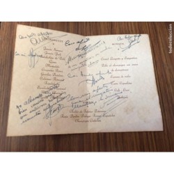 BANCO BILBAO-6 MINUTAS-COMIDAS DE HERMANDAD Y CELEBRACIÓN-1º CENTENARIO DE SU FUNDACION-AÑOS 50,60.