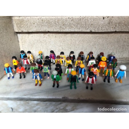 PLAYMOBIL-GEOBRA-LOTE DE 34 CLIPS DE PLAYMOBIL.AÑOS 90.