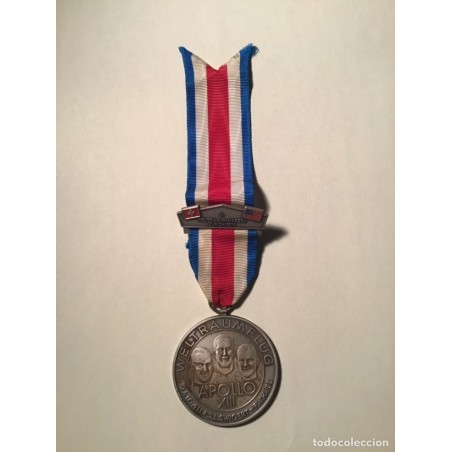 VUELO ESPACIAL APOLO XIII- MEDALLA CONMEMORATIVA COLABORACIÓN SUIZA Y ESTADO UNIDOS-ZÚRICH 1970.