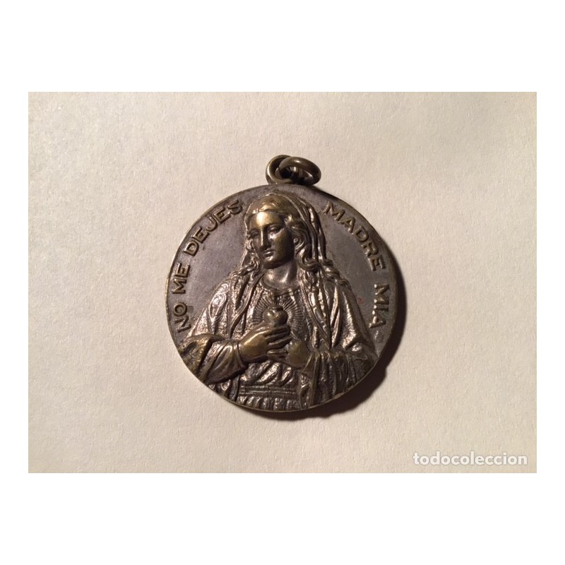COLEGIO RR. TRINITARIAS-NO ME DEJES MADRE MÍA-MEDALLA EN RELIEVE.