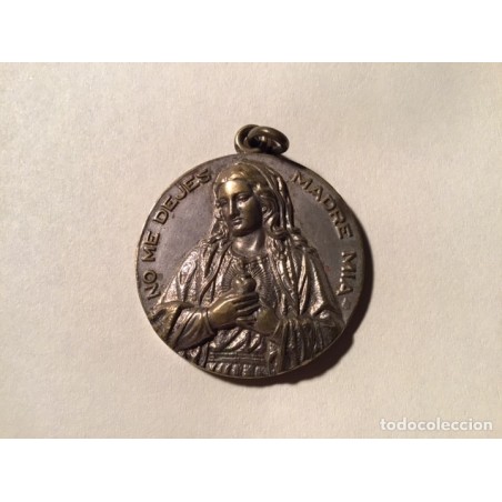 COLEGIO RR. TRINITARIAS-NO ME DEJES MADRE MÍA-MEDALLA EN RELIEVE.