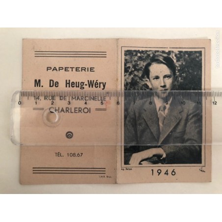 ALMANAQUE-UNICO Y MUY RARO-CHARLEROI-CINE-FRANCIA-AÑO 1946