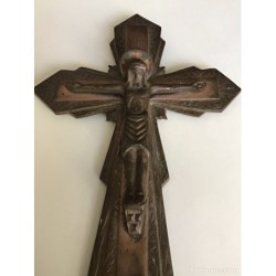 ANTIGUO CRUCIFIJO -CRISTO DE BRONCE.