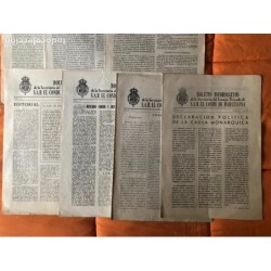 CONDE DE BARCELONA-S.A.R-BOLETIN INFORMATIVO DE LA SECRETARÍA DEL CONSEJO PRIVADO-AÑOS 60-8 NUMEROS.