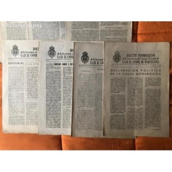 CONDE DE BARCELONA-S.A.R-BOLETIN INFORMATIVO DE LA SECRETARÍA DEL CONSEJO PRIVADO-AÑOS 60-8 NUMEROS.