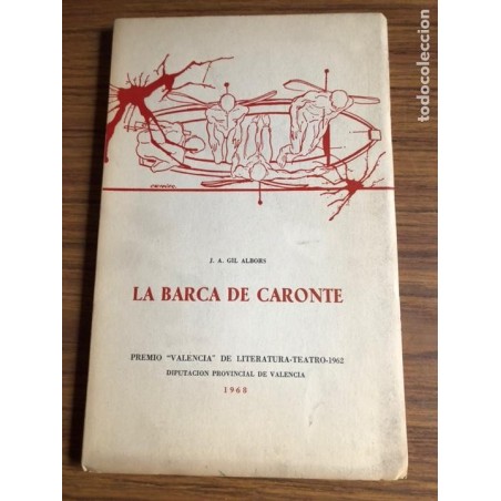 LA BARCA DE CARONTE-SELLO FERIA DEL LIBRO EN VALENCIA 1969-JUAN ANTONIO GIL ALBORS-AÑO 1968.