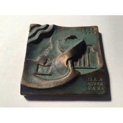 FARMACIA-ANTIGUA MEDALLA CONMEMORATIVA-FEDEFARMA-70 ANIVERARIO 1928 - 1998