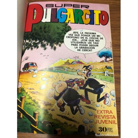 SUPER PULGARCITO-EXTRA REVISTA JUVENIL-ENCUADERNADAS-EDITORIAL BRUGUERA-5 NUNEROS. AÑOS 76,77.