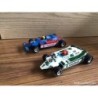 SCALEXTRIC-EXIN-2 COCHES LEYLAND FW 07 BLANCO Y AZUL-REF.4068-MADE IN SPAIN-ORIGINALES DE EPOCA.