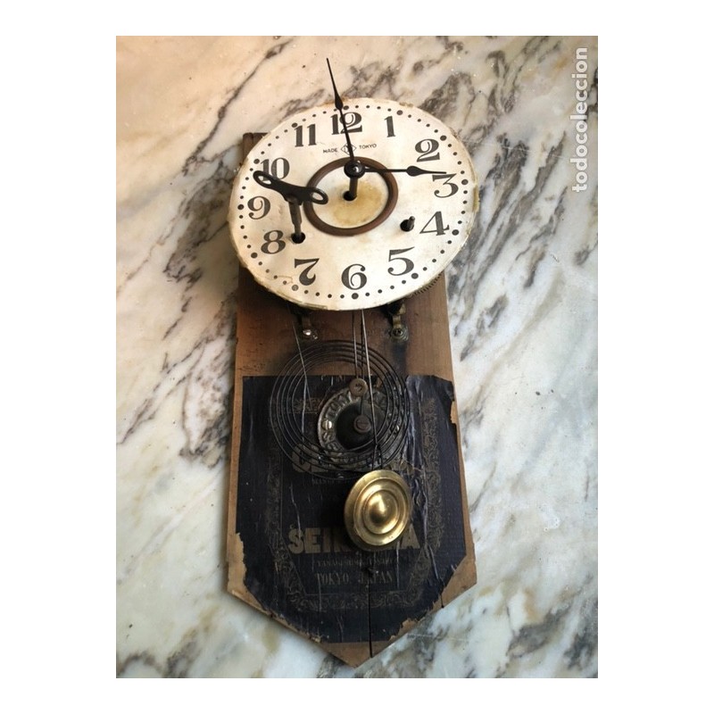 SEIKO-TOKIO-JAPAN-YANAGISHIMA HONJO-RELOJ DE PARED MUY ANTIGUO-PRIMERA FABRICACION.