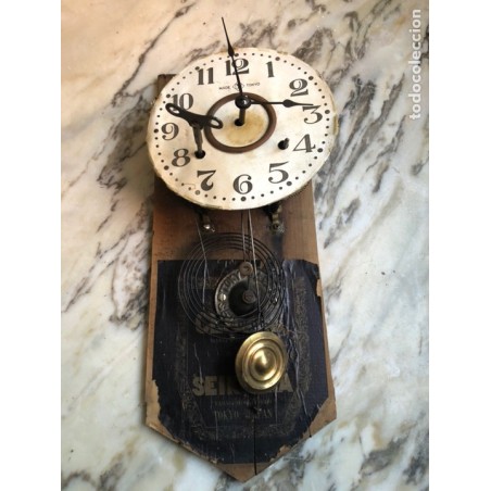 SEIKO-TOKIO-JAPAN-YANAGISHIMA HONJO-RELOJ DE PARED MUY ANTIGUO-PRIMERA FABRICACION.