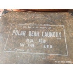 THE POLAR BEAR LAUNDRY-CECIL ROAD- THE HYDE N.W.9-BOX-CAJA BAUL.