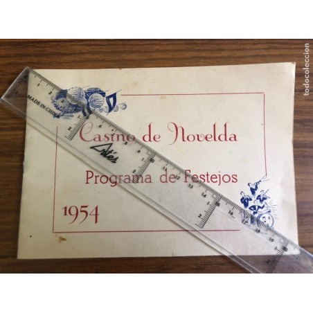 NOVELDA-CASINO-PROGRAMA DE FESTEJOS-AÑO 1954!!