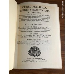 CURIA PHILIPICA- 2 VOLUMENES-EDCION FACSIMIL NUNERADA -AÑO 1989