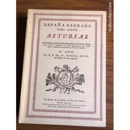 ASTURIAS-ESPAÑA SAGRADA-TOMO XXXVIII-AÑO 1986