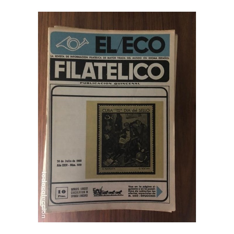 EL ECO FILATELICO Y NUMISMATICO-AÑOS 1968,69,70-49 NUNEROS. EL ECO FILATELICO Y NUMISMATICO-AÑOS 1968,69,70-49 NUNEROS.